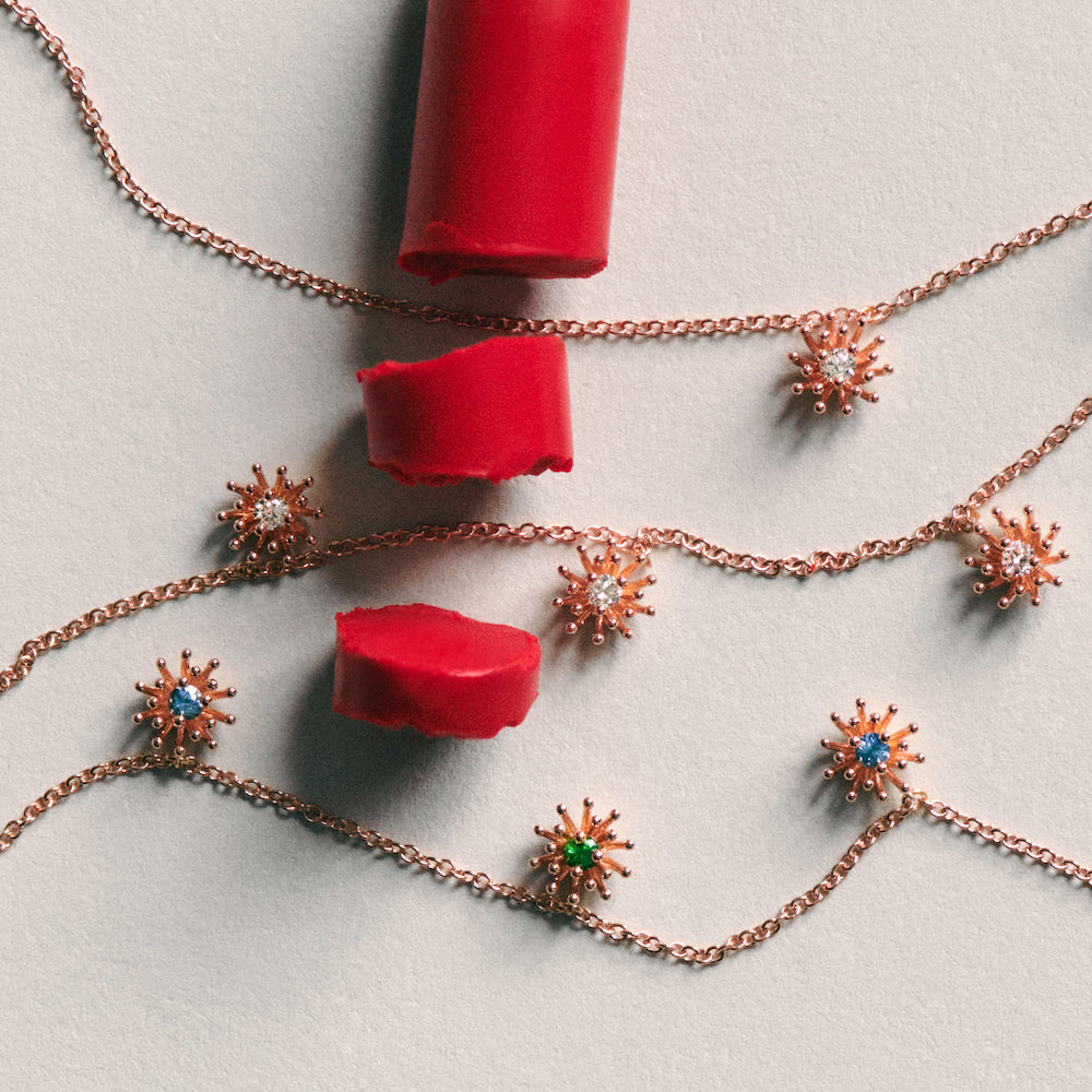 Le petit Cactus Bleu Necklace 5 Patterns