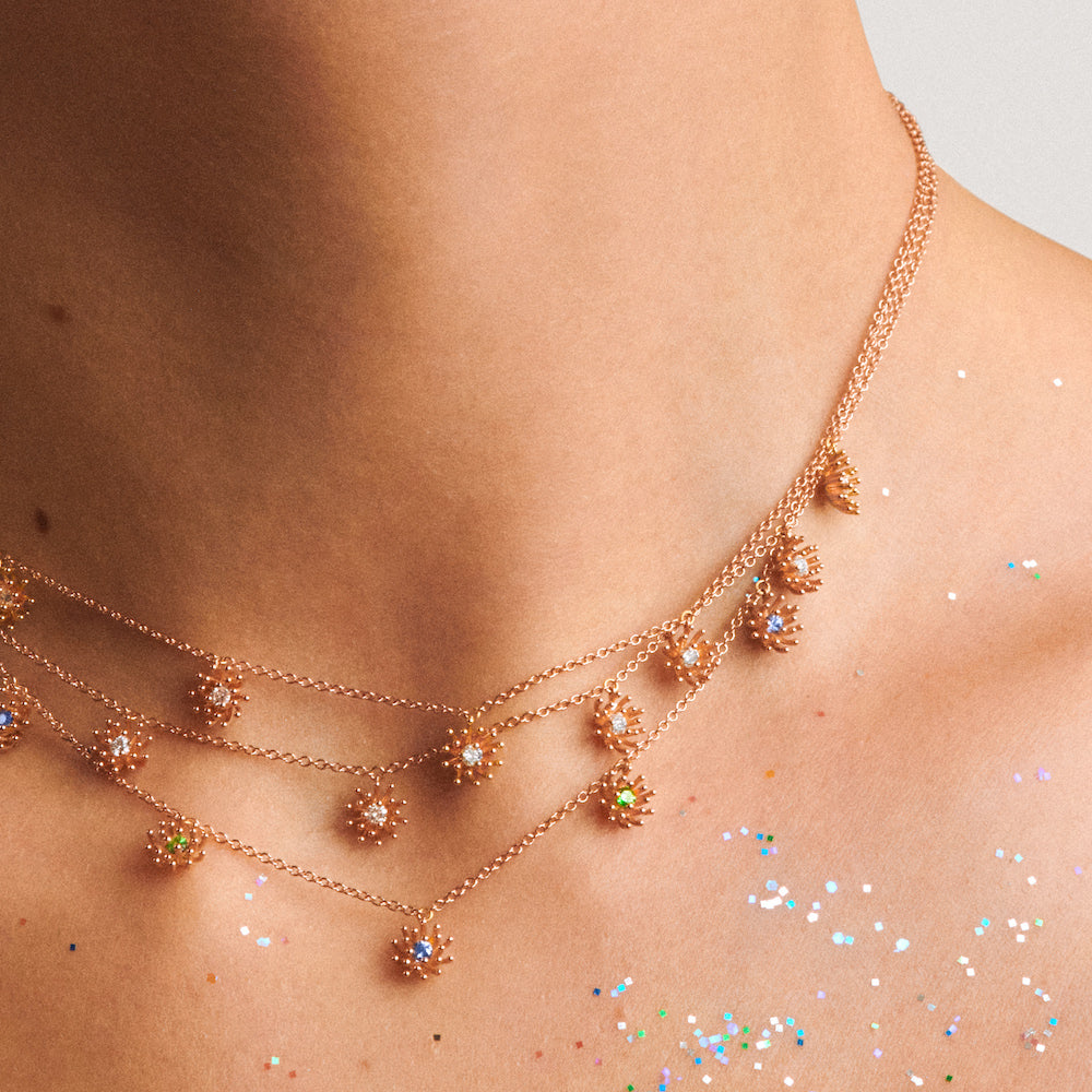 Le petit Cactus Vanille Necklace 5 patterns diamonds